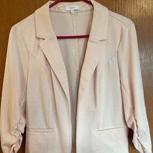 Light Pink Blazer with Lace Detail